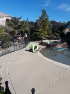 pool deck flat concrete installation