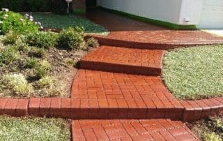 pavers sealed with enhanced sealer.