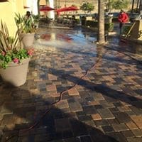 UTC Westfield mall pavers power wash and sealing