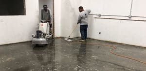 Floor grinding and polishing